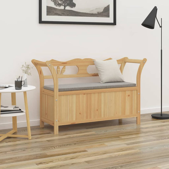 Bankje 107X45X75,5 Cm Massief Vurenhout Wit