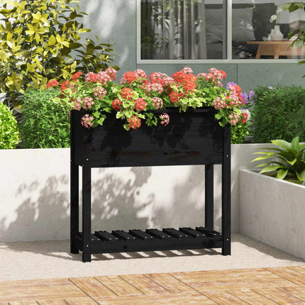 Plantenbak Met Schap 82,5X54X81 Cm Grenenhout