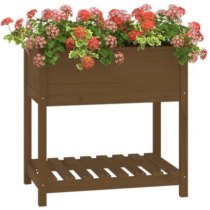 Plantenbak Met Schap 82,5X54X81 Cm Grenenhout