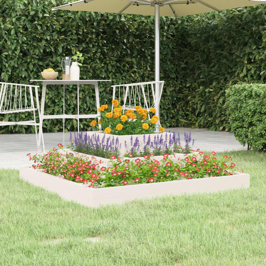 Plantenbak Massief Grenenhout Wit