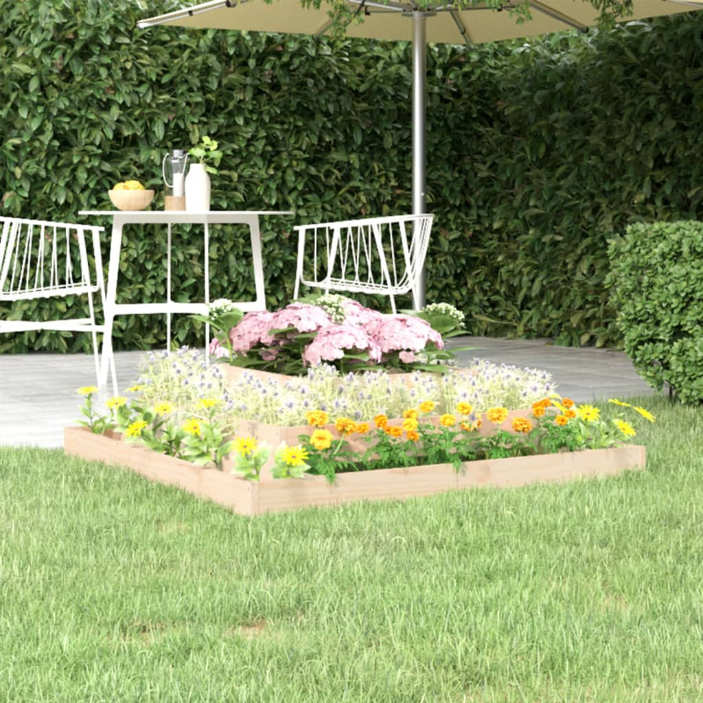 Plantenbak Massief Grenenhout Wit