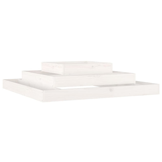 Plantenbak Massief Grenenhout Wit