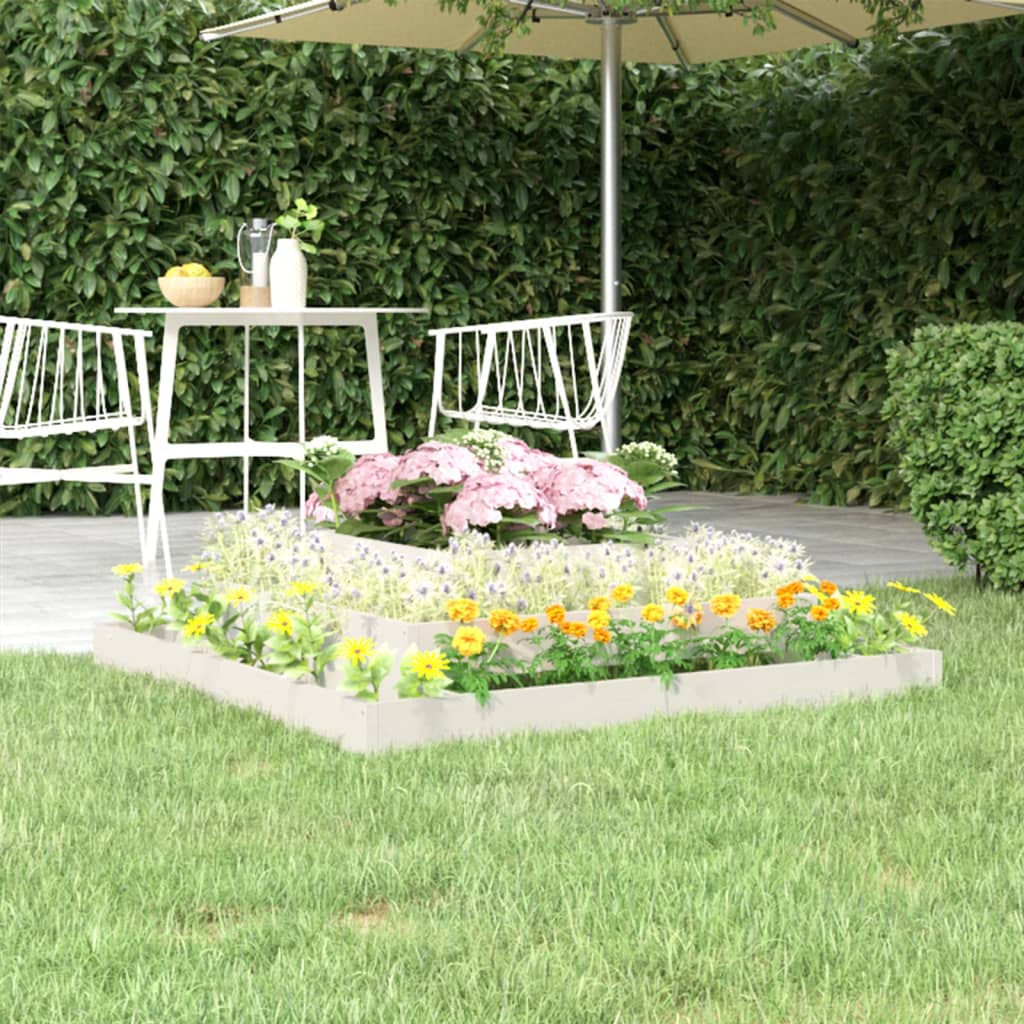 Plantenbak Massief Grenenhout Wit