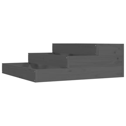 Plantenbak Massief Grenenhout Grijs