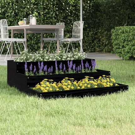 Plantenbak Massief Grenenhout Grijs