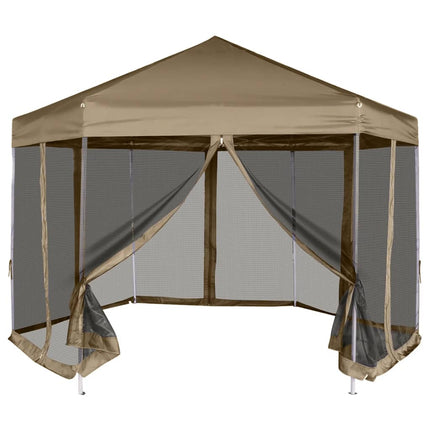 Partytent Met Zijwanden Pop-Up Zeshoekig 3,6X3,1 M