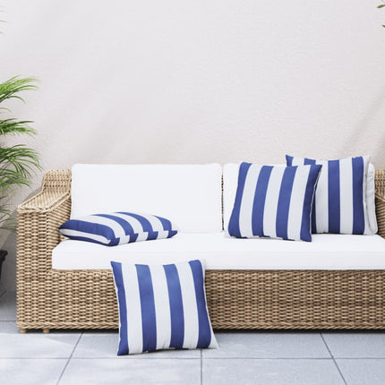 Buiten Kussen Geruit 4 Pcs Grijs Ruit Stof