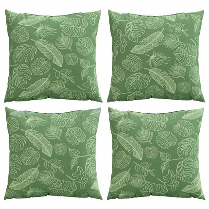 Spreidkussens Blad 4 Pcs Bladpatroon Polyester Stof