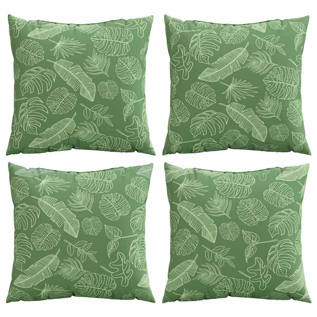 Spreidkussens Blad 4 Pcs Bladpatroon Polyester Stof