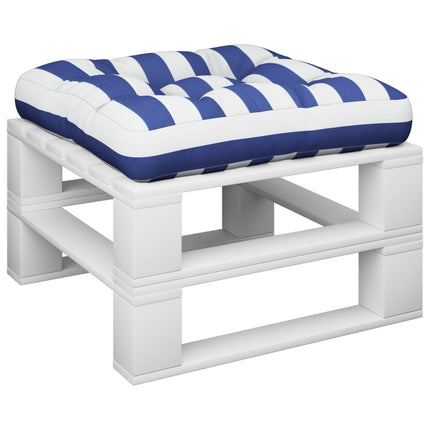 Palletkussen Gestreept Stof Blauw En Wit