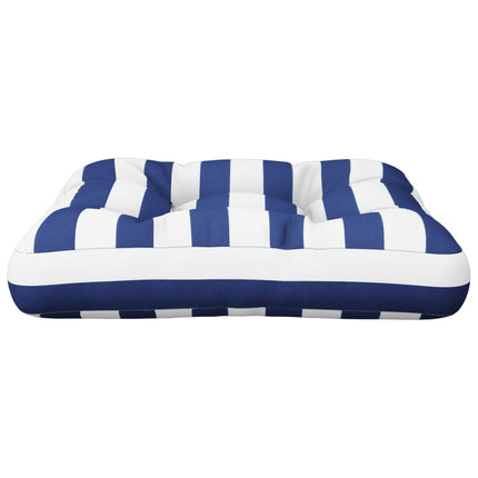 Palletkussen Gestreept Stof Blauw En Wit