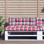 120 x 40 x 12 cm / Rood ruitpatroon