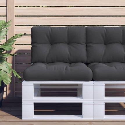 Palletkussens 2 St Stof Zwart