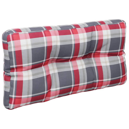 Palletkussens 2 St Stof Ruitpatroon Rood Rood Ruitpatroon
