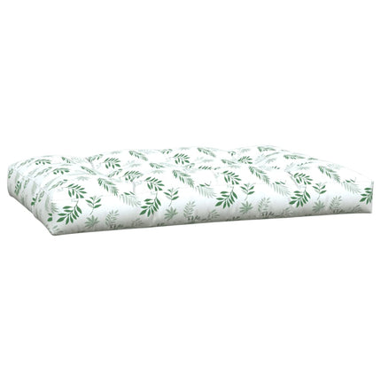 Palletkussens 2 St Stof Bladpatroon Wit En Groen