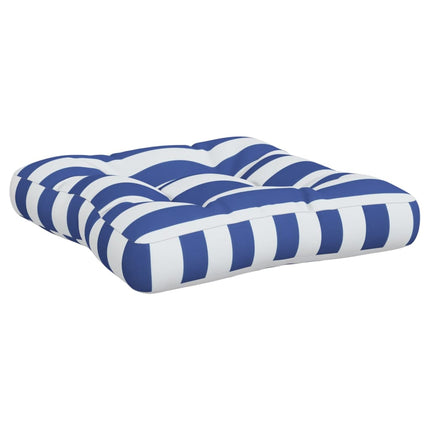 Palletkussens 3 St Gestreept Oxford Stof Wit En Blauw