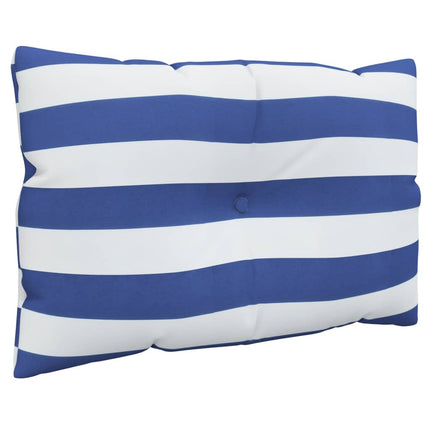 Palletkussens 3 St Gestreept Oxford Stof Wit En Blauw