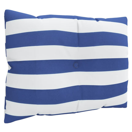 Palletkussens 3 St Gestreept Oxford Stof Wit En Blauw