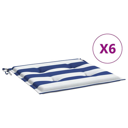 Tuinstoelkussens Gestreept Stof En Blauw En Wit