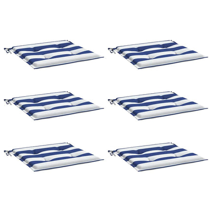 Tuinstoelkussens Gestreept Stof En Blauw En Wit