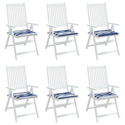 Tuinstoelkussens Gestreept Stof En Blauw En Wit