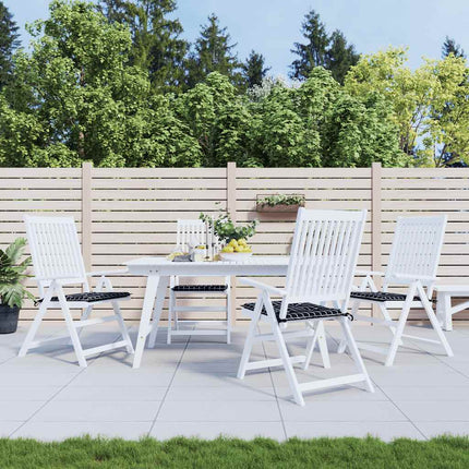 Tuinstoelkussens Ruitpatroon Stof Zwart En Wit