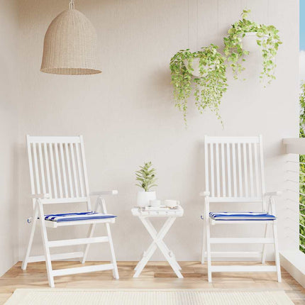 Tuinstoelkussens Gestreept Stof En Blauw En Wit