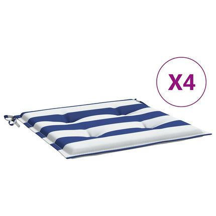 Tuinstoelkussens Gestreept Stof Wit En Blauw