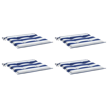 Tuinstoelkussens Gestreept Stof Wit En Blauw