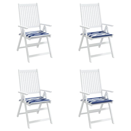 Tuinstoelkussens Gestreept Stof Wit En Blauw