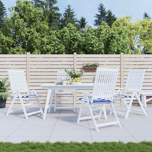 Tuinstoelkussens Gestreept Stof Wit En Blauw