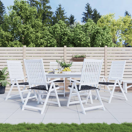 Tuinstoelkussens Ruitpatroon Stof Zwart En Wit