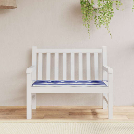 Tuinbankkussen Gestreept Oxford Stof En Blauw En Wit