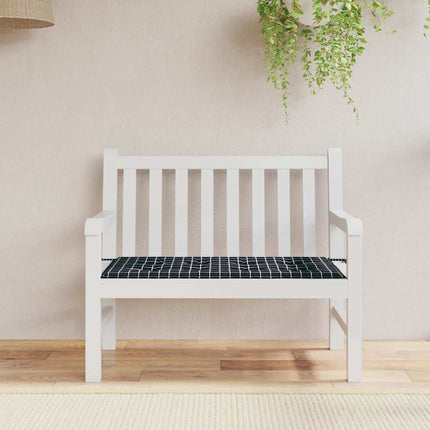 Tuinbankkussen Ruitpatroon Stof Zwart En Wit