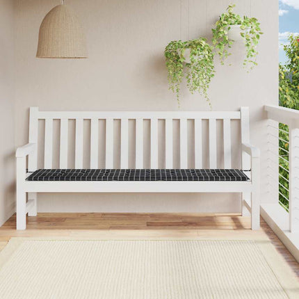 Tuinbankkussen Ruitpatroon Stof Zwart En Wit