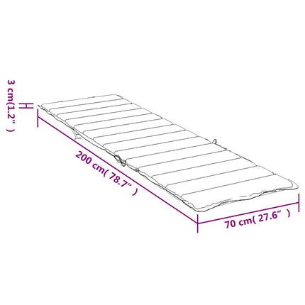Loungekussen Blad 200 X 70 X 3 Cm Oxford Stof