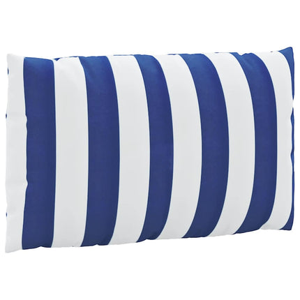 Palletkussens 2 St Gestreept Oxford Stof Wit En Blauw