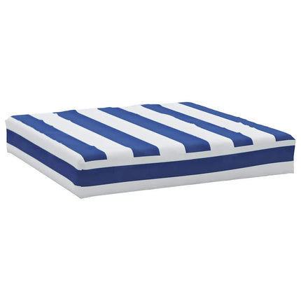 Palletkussens 2 St Gestreept Oxford Stof Wit En Blauw