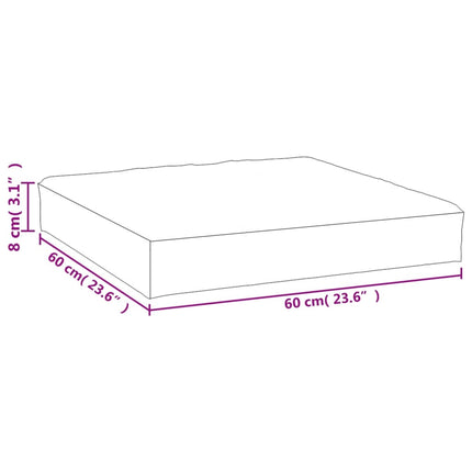 Palletkussen 60X60X8 Cm Oxford Stof