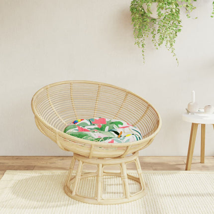 Zitkussen Rond Gestreept Ø Oxford Stof Blauw Wit