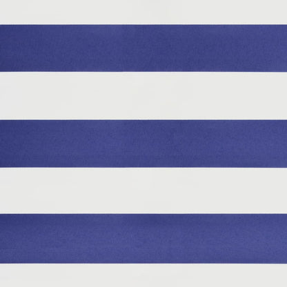 Luifel uittrekbaar 4x3 m stof en aluminium blauw en wit