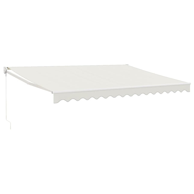 Luifel Uittrekbaar Stof En Aluminium Crèmekleurig Crèmekleurig (Wit Frame)