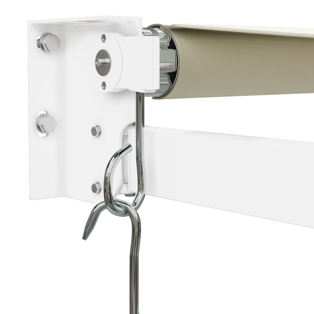 Luifel uittrekbaar 4x3 m stof en aluminium crèmekleurig