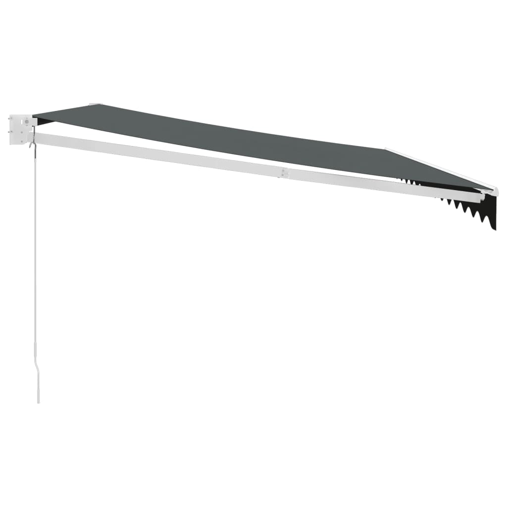 Luifel uittrekbaar 4x3 m stof en aluminium antracietkleurig