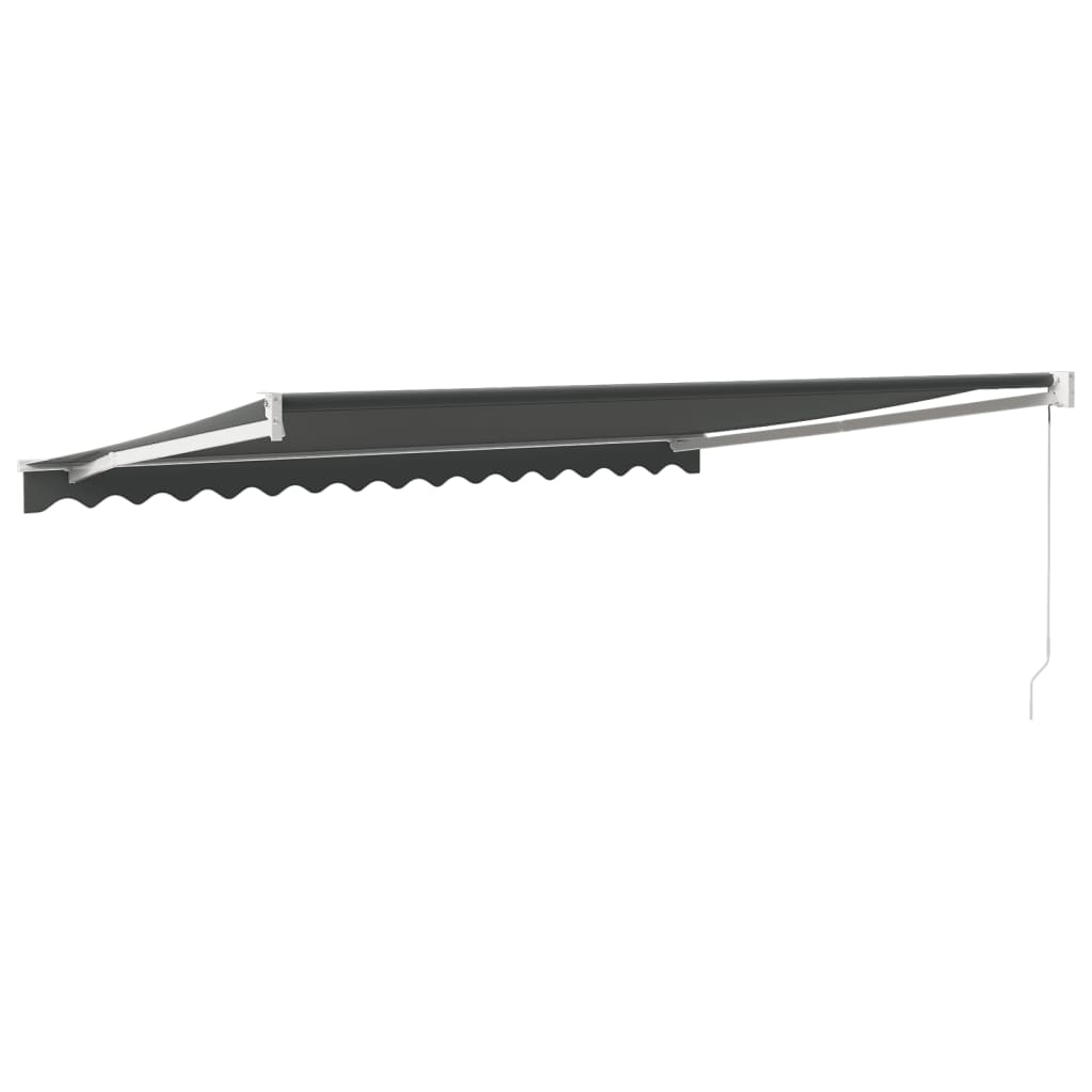 Luifel uittrekbaar 4x3 m stof en aluminium antracietkleurig