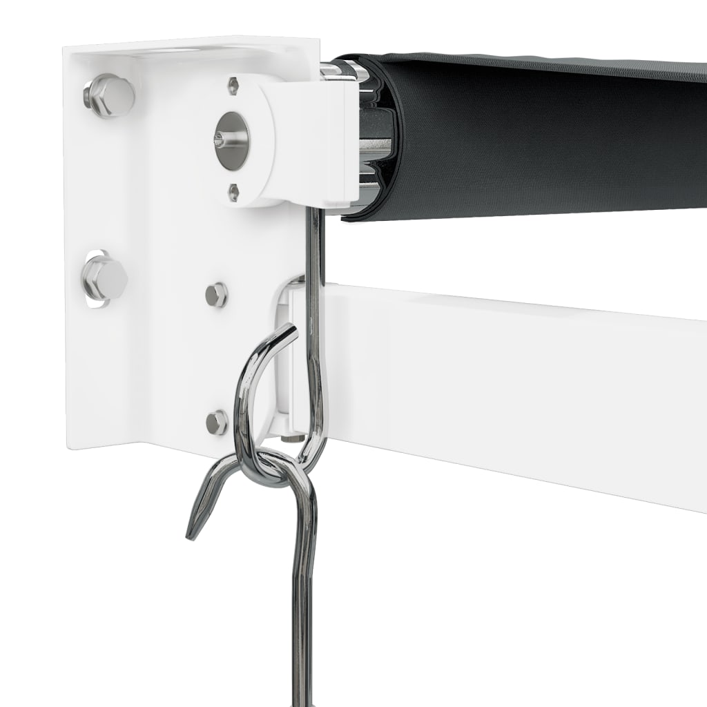 Luifel uittrekbaar 4x3 m stof en aluminium antracietkleurig