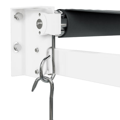 Luifel uittrekbaar 4x3 m stof en aluminium antracietkleurig