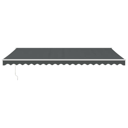 Luifel Uittrekbaar Stof En Aluminium Antracietkleurig Antracietkleurig (Wit Frame)