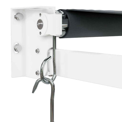 Luifel Uittrekbaar Stof En Aluminium Antracietkleurig Antracietkleurig (Wit Frame)