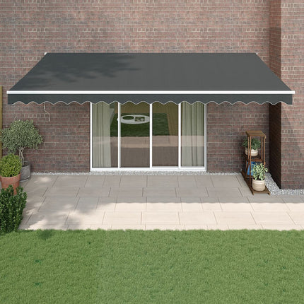 Luifel Uittrekbaar 3X2,5 M Stof En Aluminium Antraciet En Wit